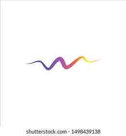 Sound waves vector illustration design template. Audio wave logo design