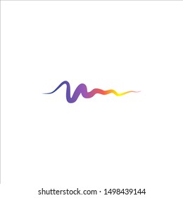 Sound waves vector illustration design template. Audio wave logo design