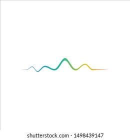 Sound waves vector illustration design template. Audio wave logo design