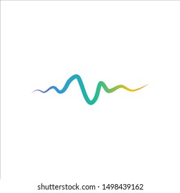 Sound waves vector illustration design template. Audio wave logo design