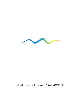 Sound waves vector illustration design template. Audio wave logo design