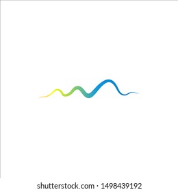 Sound waves vector illustration design template. Audio wave logo design