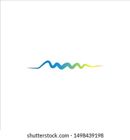 Sound waves vector illustration design template. Audio wave logo design