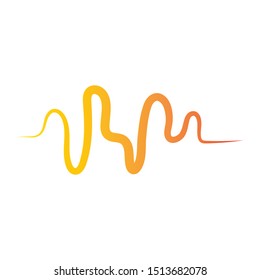 Sound waves vector illustration design template