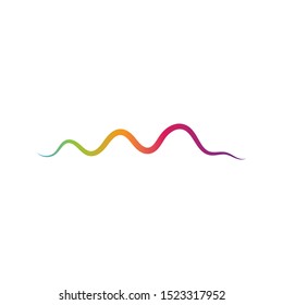 Sound waves vector illustration design template