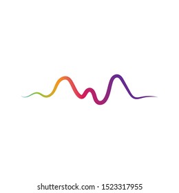 Sound waves vector illustration design template