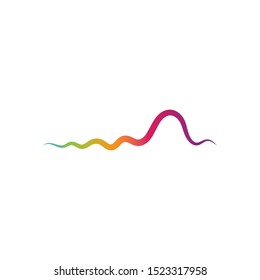 Sound waves vector illustration design template