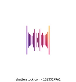 Sound waves vector illustration design template
