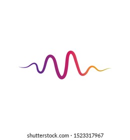Sound waves vector illustration design template