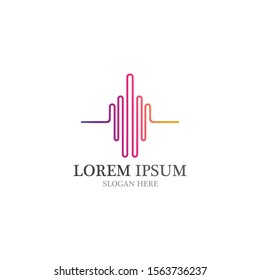 Sound waves vector illustration design template