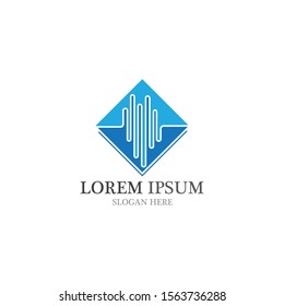 Sound waves vector illustration design template