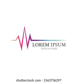 Sound waves vector illustration design template