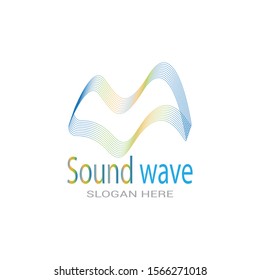 Sound waves vector illustration design template