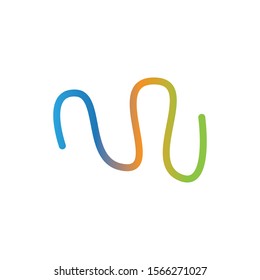 Sound waves vector illustration design template