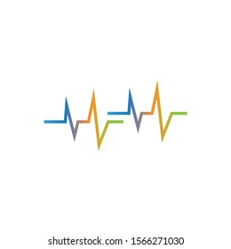 Sound waves vector illustration design template