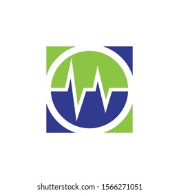 Sound waves vector illustration design template