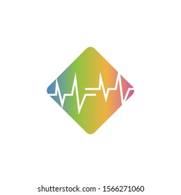 Sound waves vector illustration design template