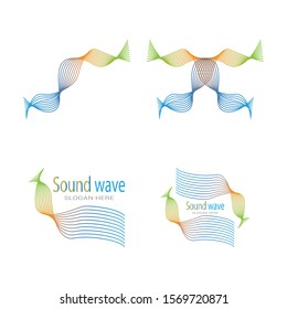 Sound waves vector illustration design template
