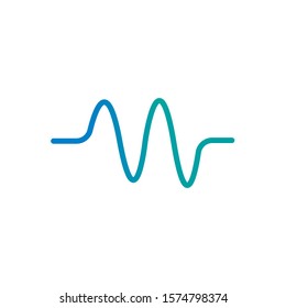 Sound waves vector illustration design template. Audio wave logo design

