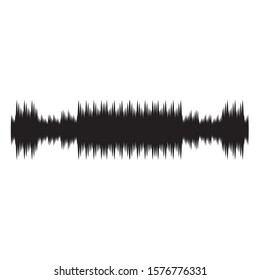 Sound waves vector illustration design template. Audio wave logo design
