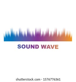 Sound waves vector illustration design template. Audio wave logo design
