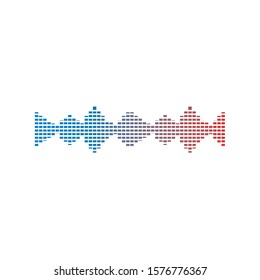Sound waves vector illustration design template. Audio wave logo design

