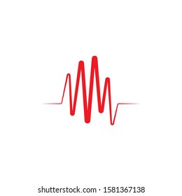 Sound waves vector illustration design template