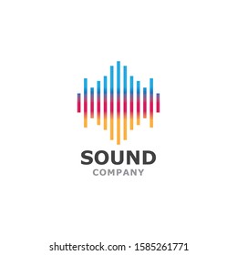 Sound waves vector illustration design template
