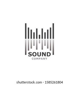 Sound waves vector illustration design template
