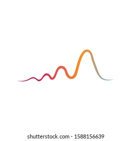 Sound waves vector illustration design template