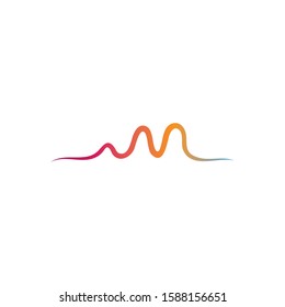 Sound waves vector illustration design template