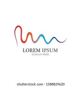 Sound waves vector illustration design template