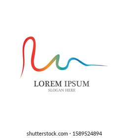 Sound waves vector illustration design template