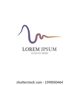 Sound waves vector illustration design template