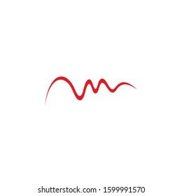Sound waves vector illustration design template