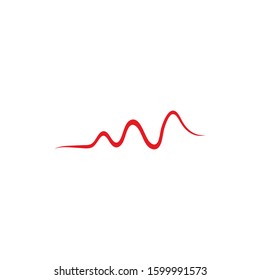Sound waves vector illustration design template