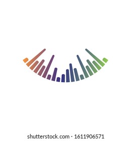 Sound waves vector illustration design template