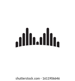 Sound waves vector illustration design template