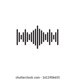 Sound waves vector illustration design template