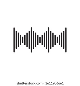 Sound waves vector illustration design template