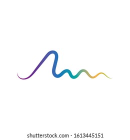 Sound waves vector illustration design template