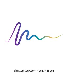 Sound waves vector illustration design template