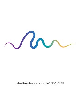 Sound waves vector illustration design template
