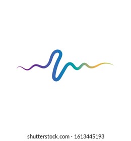 Sound waves vector illustration design template