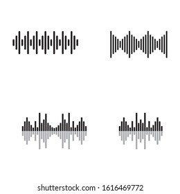 Sound waves vector illustration design template
