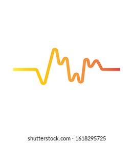Sound waves vector illustration design template