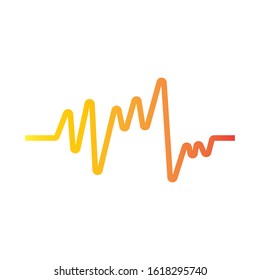 Sound waves vector illustration design template