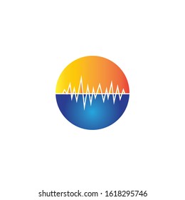 Sound waves vector illustration design template