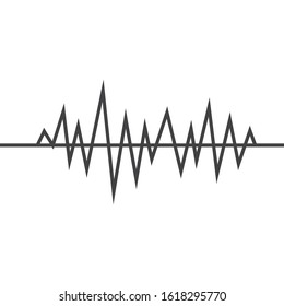 Sound waves vector illustration design template