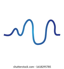 Sound waves vector illustration design template